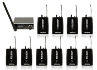WIRELESS ASSISTIVE LISTENING SYSTEM WITH 10 RECEIVERS AND 1 TRANSMITTER